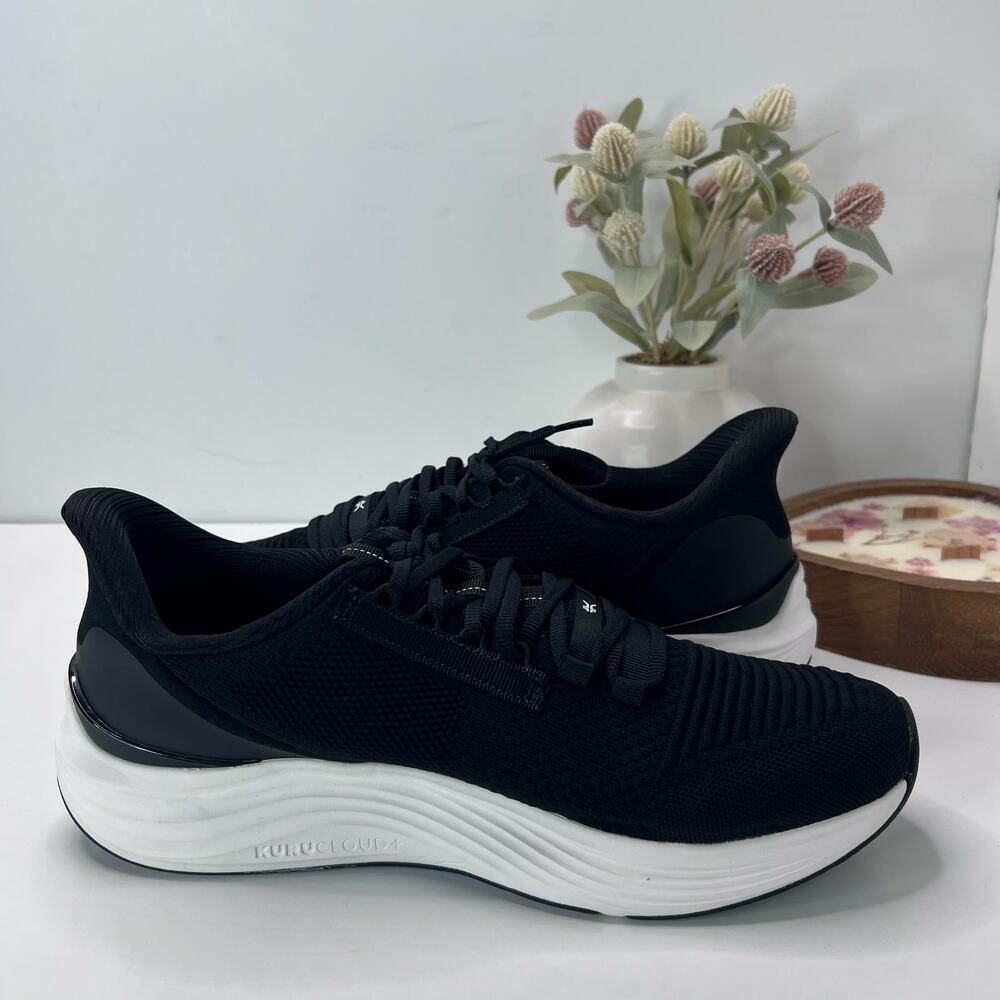 Kuru Atom 2 Walking Comfort Sneaker Jet Black/White Men 11.5 Wide Tried On - Picture 7 of 9
